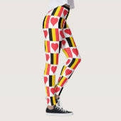Belgien Flaggen Herzmuster Niedlich Patriotic Belg Leggings (Rechts)