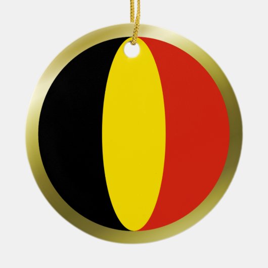 Belgien-Flaggen-Verzierung Keramikornament (Vorne)