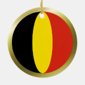 Belgien-Flaggen-Verzierung Keramikornament (Hinten)