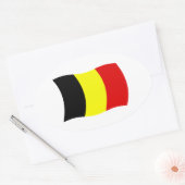 Belgien Flaggenaufkleber Ovaler Aufkleber (Umschlag)