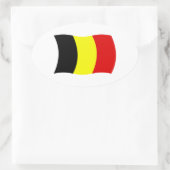 Belgien Flaggenaufkleber Ovaler Aufkleber (Tasche)