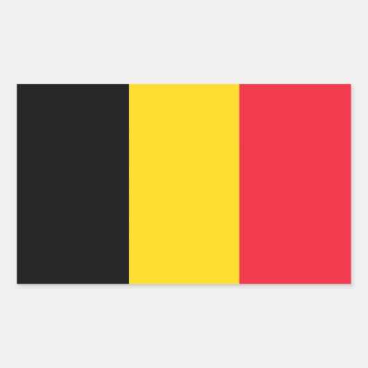 Belgien Flaggeneckkleber Rechteckiger Aufkleber (Vorderseite)