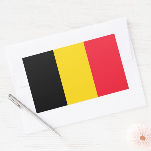 Belgien Flaggeneckkleber Rechteckiger Aufkleber (Umschlag)