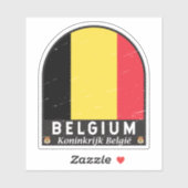 Belgien FlaggenEmblem gestört Vintag Aufkleber (Blatt)