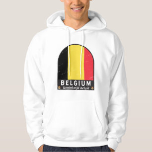 Belgien FlaggenEmblem gestört Vintag Hoodie