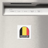 Belgien FlaggenEmblem gestört Vintag Magnet (In Situ (Geschirrspüler))