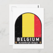 Belgien FlaggenEmblem gestört Vintag Postkarte (Vorne/Hinten)