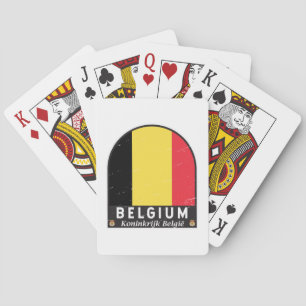 Belgien FlaggenEmblem gestört Vintag Spielkarten