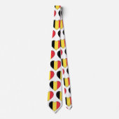 Belgien Flaggenfarben Herzmuster Neck Tie Krawatte (Vorderseite)