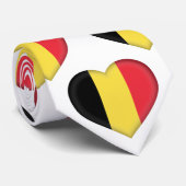 Belgien Flaggenfarben Herzmuster Neck Tie Krawatte (Gerollt)