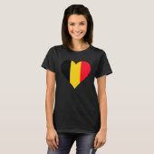 Belgien Flaggenmitte Belgien gibt Liebe Belgien Pu T-Shirt (Vorne ganz)