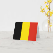Belgien Flaggennotecard Karte (Gelbe Blume)