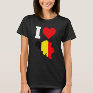 Belgien Flaggenstaat Belgien I Liebe Belgien T-Shirt