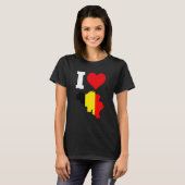 Belgien Flaggenstaat Belgien I Liebe Belgien T-Shirt (Vorne ganz)