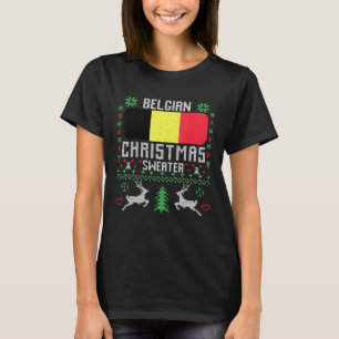 Belgien Flaggenstaat Belgischer Weihnachtssüßer T-Shirt