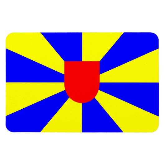 Belgien-Flaggenstaat West-Flandern Magnet (Horizontal)