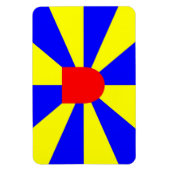 Belgien-Flaggenstaat West-Flandern Magnet (Vertikal)