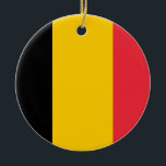 Belgien Flaggenverzierung Keramik Ornament<br><div class="desc">Dekoration mit der Nationalflagge Belgiens.</div>