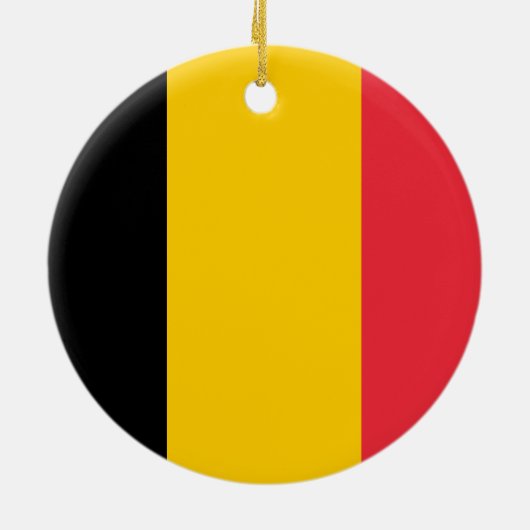 Belgien Flaggenverzierung Keramik Ornament (Hinten)