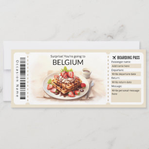 Belgien Flugzeug Ticket bearbeiten, Belgien Trip Einladung