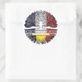 Belgien Französisch-Französisch-Tree-Roots-Flag Runder Aufkleber (Tasche)