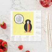 Belgien - Frau Penguin Personalisiert Serviette (Beispiel)