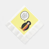 Belgien - Frau Penguin Personalisiert Serviette (Ecke)