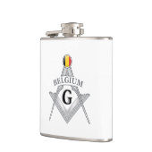 Belgien Freimaurerei Zeichen Flachmann (Links)