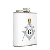 Belgien Freimaurerei Zeichen Flachmann (Rechts)