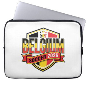 Belgien Fußball 2026 Fußball Fett Land Typografie Laptopschutzhülle