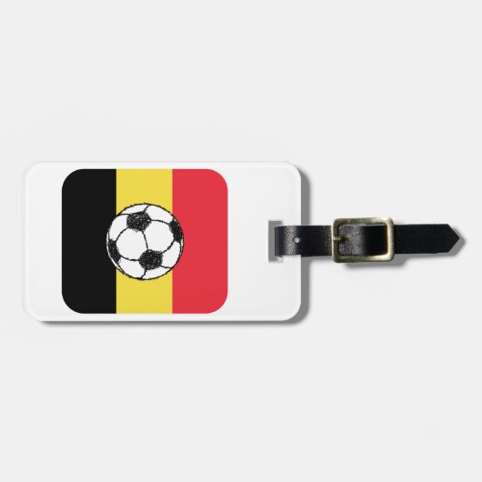 Belgien Fußball Gepäckanhänger (Vorderseite horizontal)