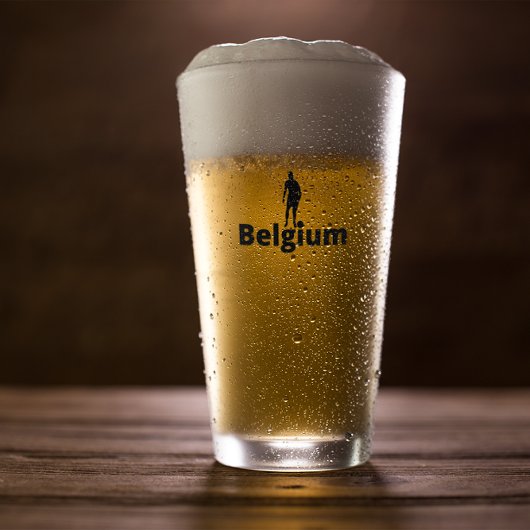 Belgien Fußball Glas