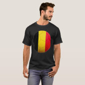 Belgien Fußball National Ball Belgien Flaggenfußba T-Shirt (Vorne ganz)