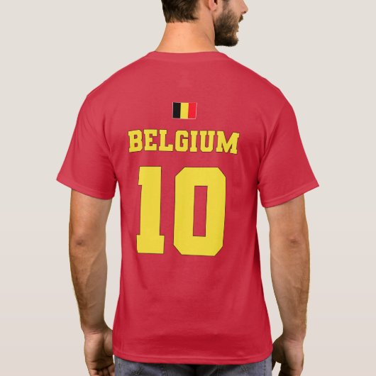 Belgien Fußball-Nationalmannschaft #10 T - Shirt (Rückseite)