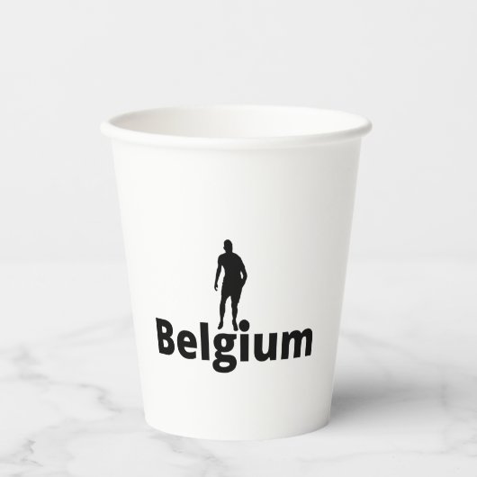 Belgien Fußball Pappbecher (Vorderseite)
