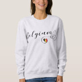 Belgien Herz-Sweatshirt, belgische Flagge Sweatshirt (Vorderseite)