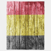 Belgien Holzflagge Fleecedecke (Vorderseite)