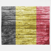 Belgien Holzflagge Fleecedecke (Vorderseite (Horizontal))