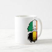 Belgien - Irish Ireland Tree Roots Flag Kaffeetasse (VorderseiteRechts)