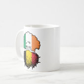 Belgien - Irish Ireland Tree Roots Flag Kaffeetasse (Vorderseite Links)