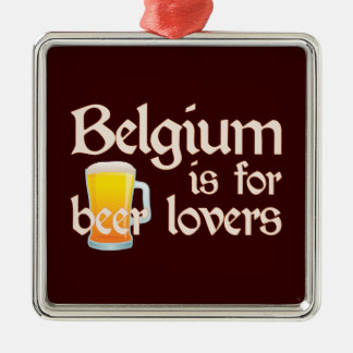 Belgien ist für Bier-Liebhaber Silbernes Ornament
