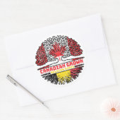 Belgien Kanadische Flagge für Baumhirten in Belgie Runder Aufkleber (Umschlag)