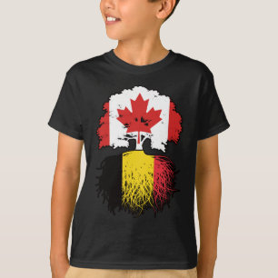 Belgien Kanadische Flagge für Baumhirten in Belgie T-Shirt