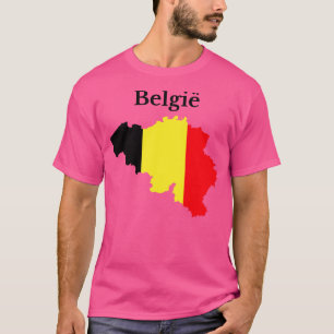 Belgien Karte Flag in Niederländisch T-Shirt