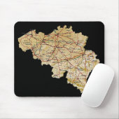Belgien-Karte Mousepad (Mit Mouse)