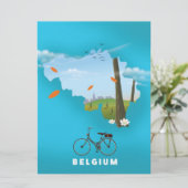 Belgien Karte Reiseplakat drucken. (Stehend Vorderseite)