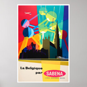 Belgien Kunst Sabena Reiseposter Belgischer Druck Poster