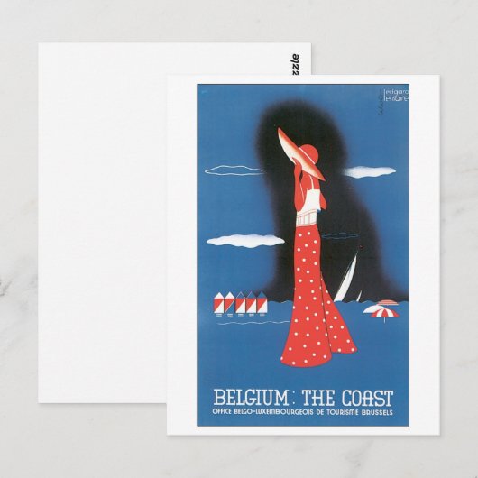 Belgien, Küste Postkarte (Vorne/Hinten)