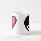 Belgien Ländercode Flag Herz BEL Kaffeetasse (Mittel)