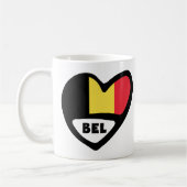 Belgien Ländercode Flag Herz BEL Kaffeetasse (Links)